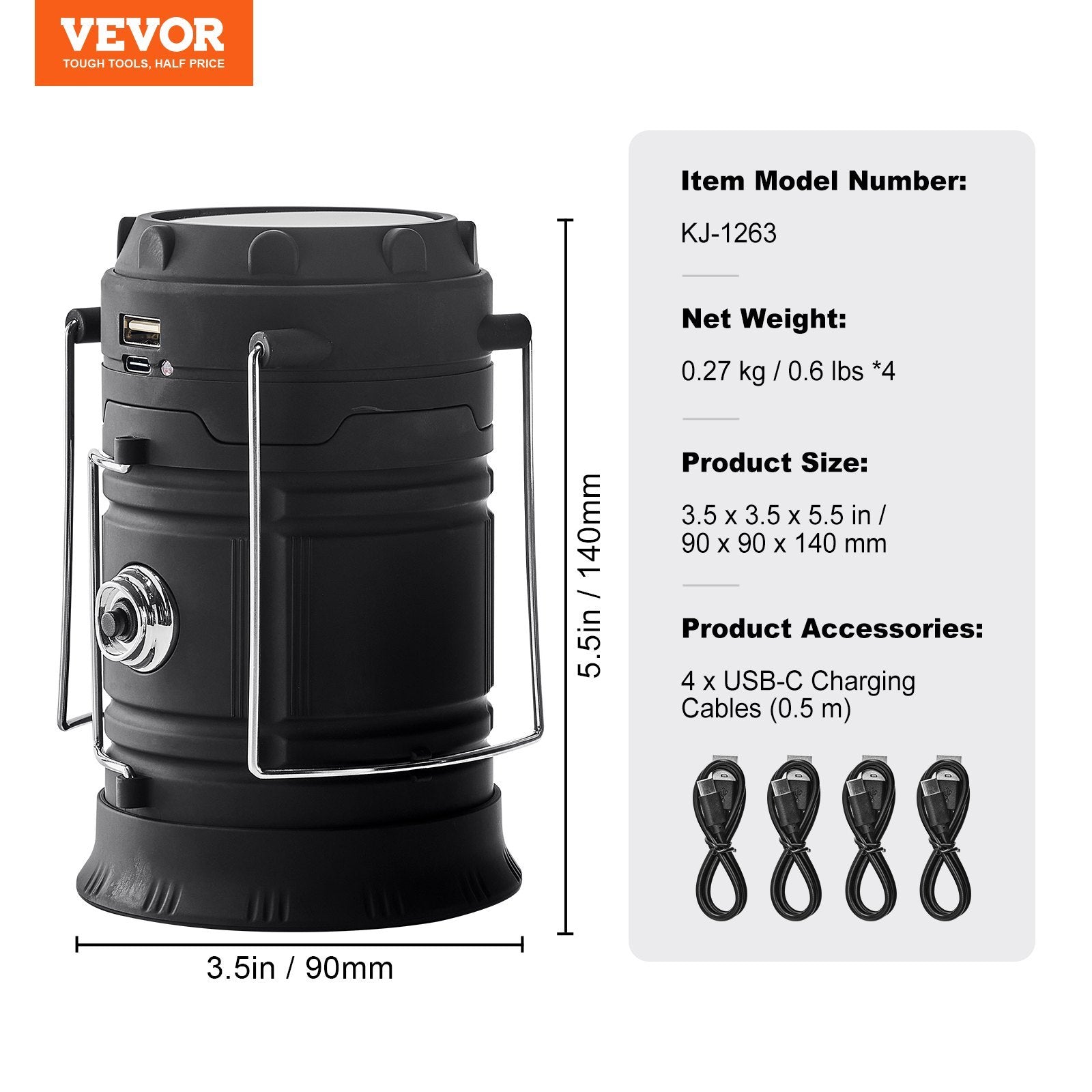 LED Camping Lanterns – 4 Pack Rechargeable