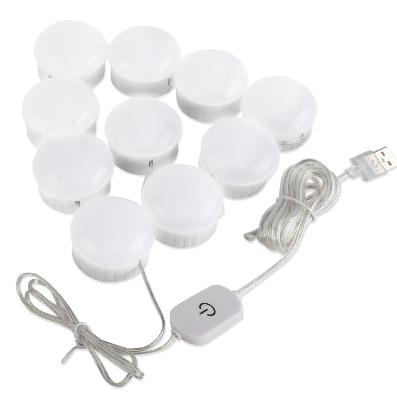 LED-Schminkspiegel mit verstellbarem Ringlicht