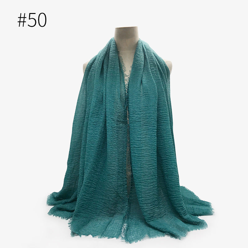 Bubble Cotton Scarf Hijab Wrap Shawl