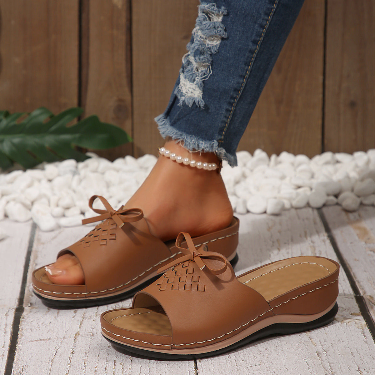 Retro Embroidered Non-Slip Sandals Women