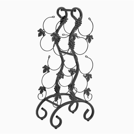 Freistehendes Weinregal aus Metall für 8 Flaschen