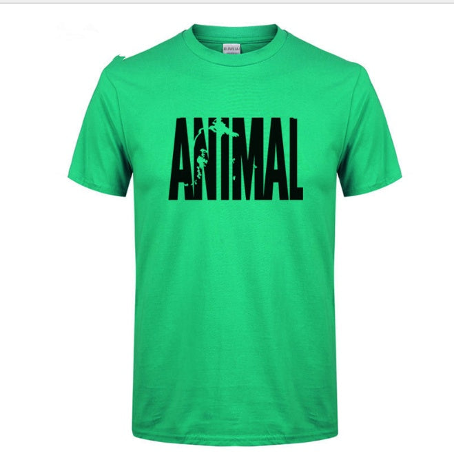 Men’s Summer Fitness Cotton Print Tee