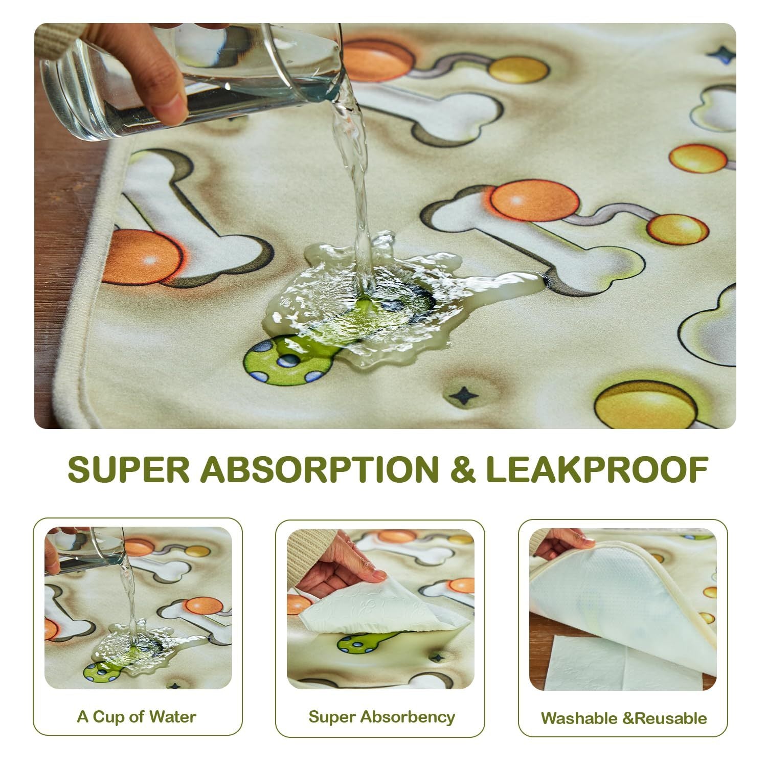 Qeils Reusable Washable Puppy Pee Pads