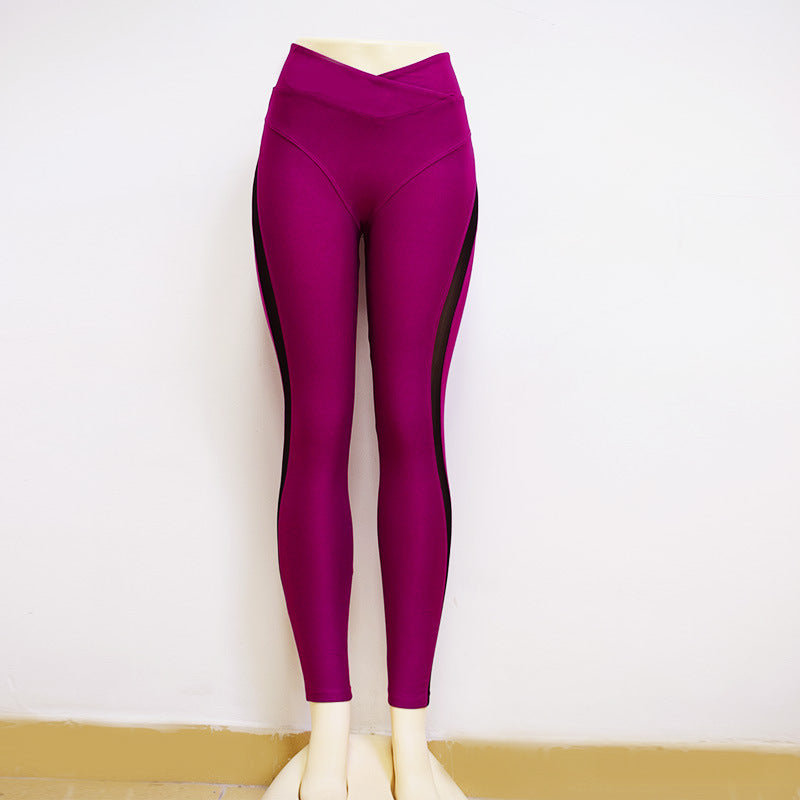 Elastische Yoga-Leggings mit hoher Taille für Damen