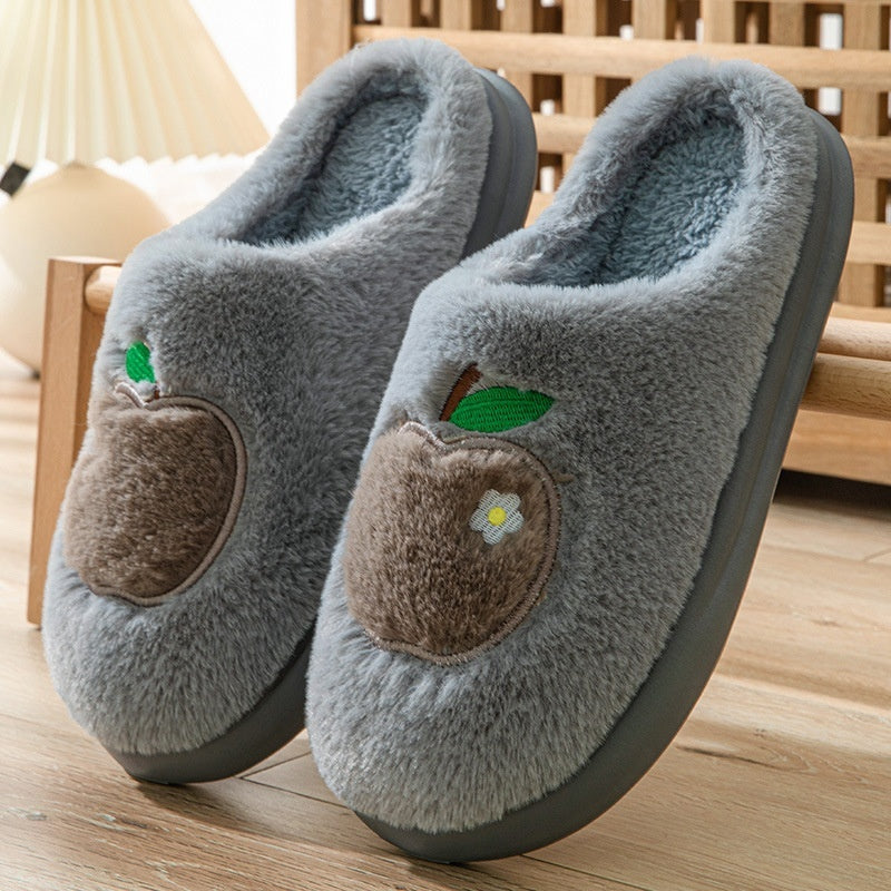 Cotton Plush Warm Women's Indoor Slippers
