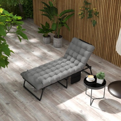 Outsunny Adjustable Folding Chaise Lounge