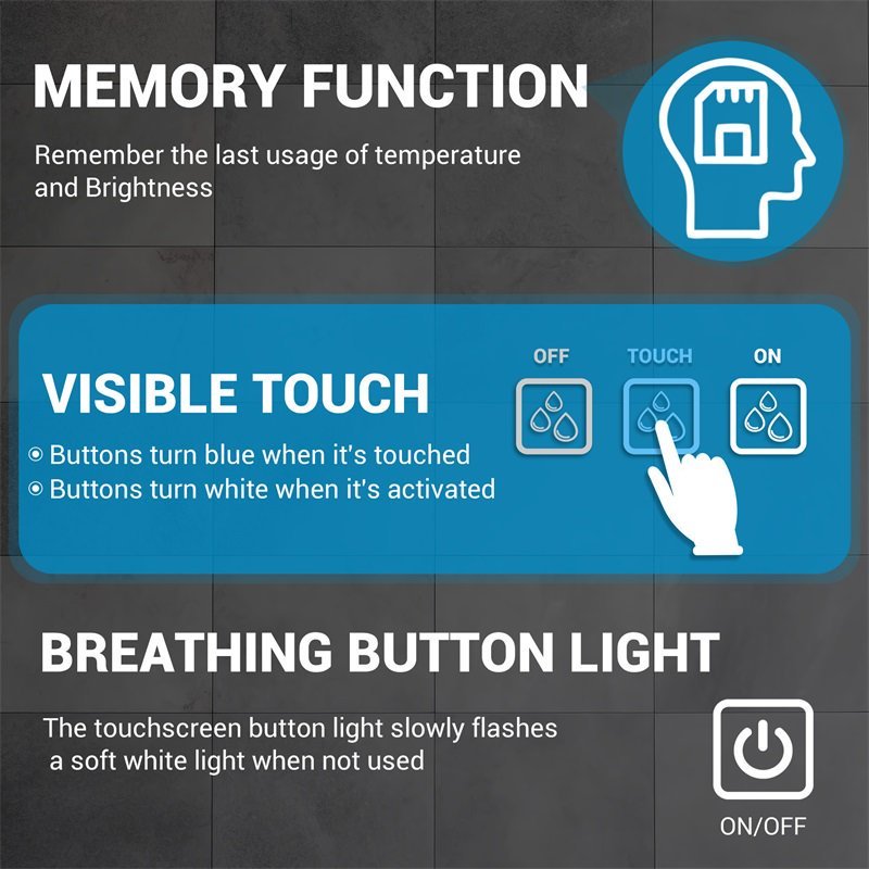 LED-Badezimmerspiegel mit Hintergrundbeleuchtung