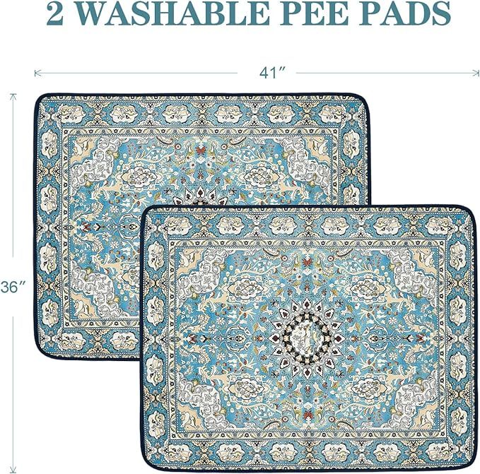 Qeils Washable 36x41 Dog Pee Pads (2 Pk)