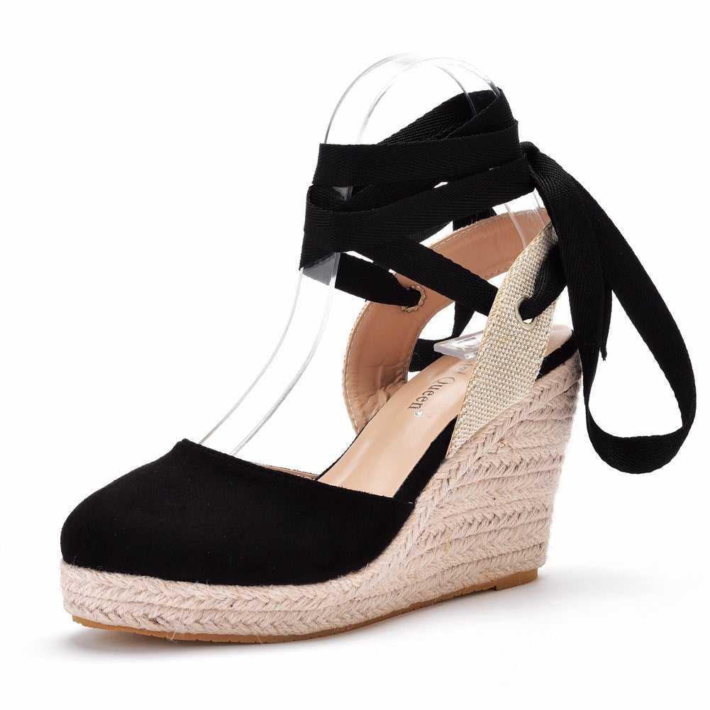 Bohemian Plateau-Wedges mit runder Zehenpartie