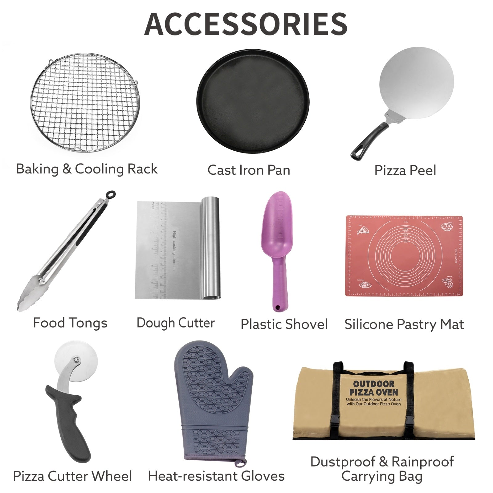 Outdoor 12" Rotatable Wood Pizza Oven