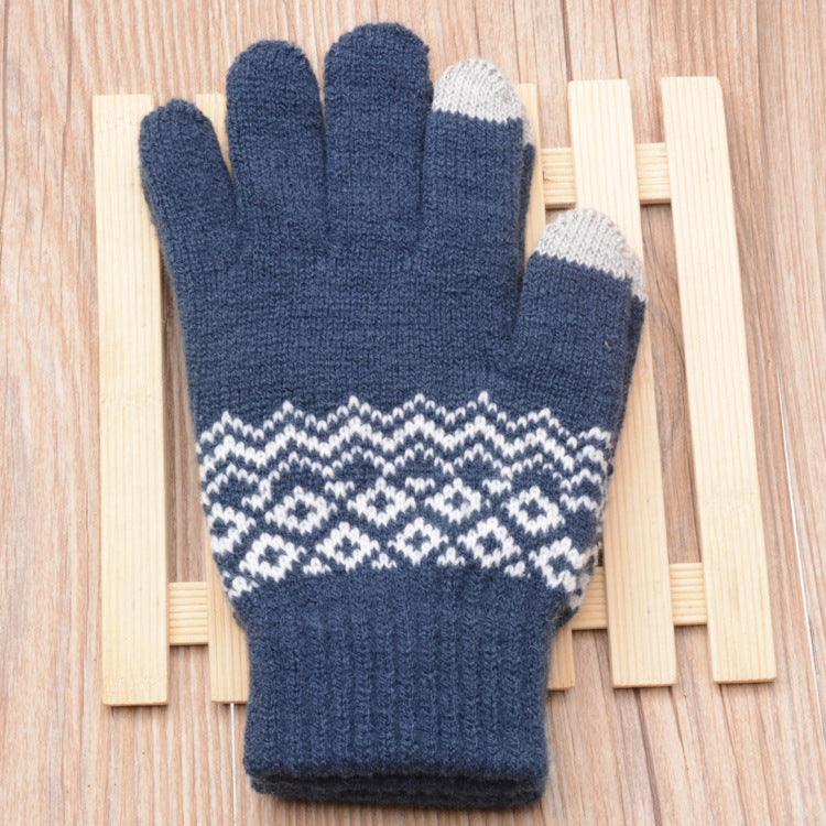 Couple de gants tricotés pour écran tactile