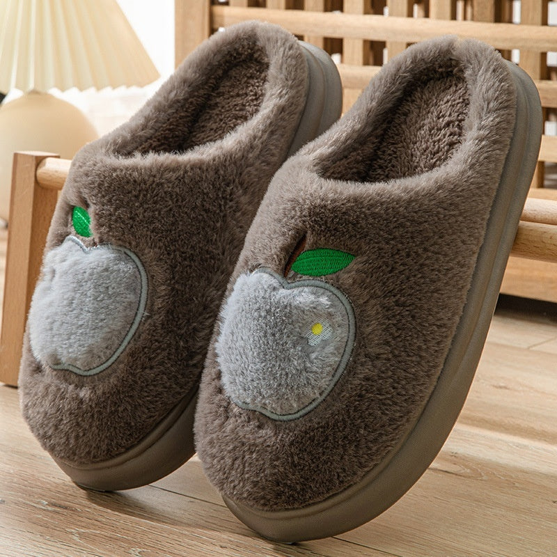 Cotton Plush Warm Women's Indoor Slippers
