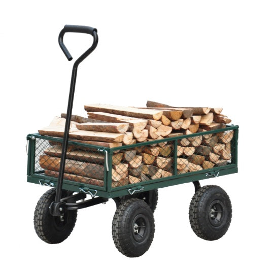 Carriage Steel Garden Cart w/ Swivel Handle