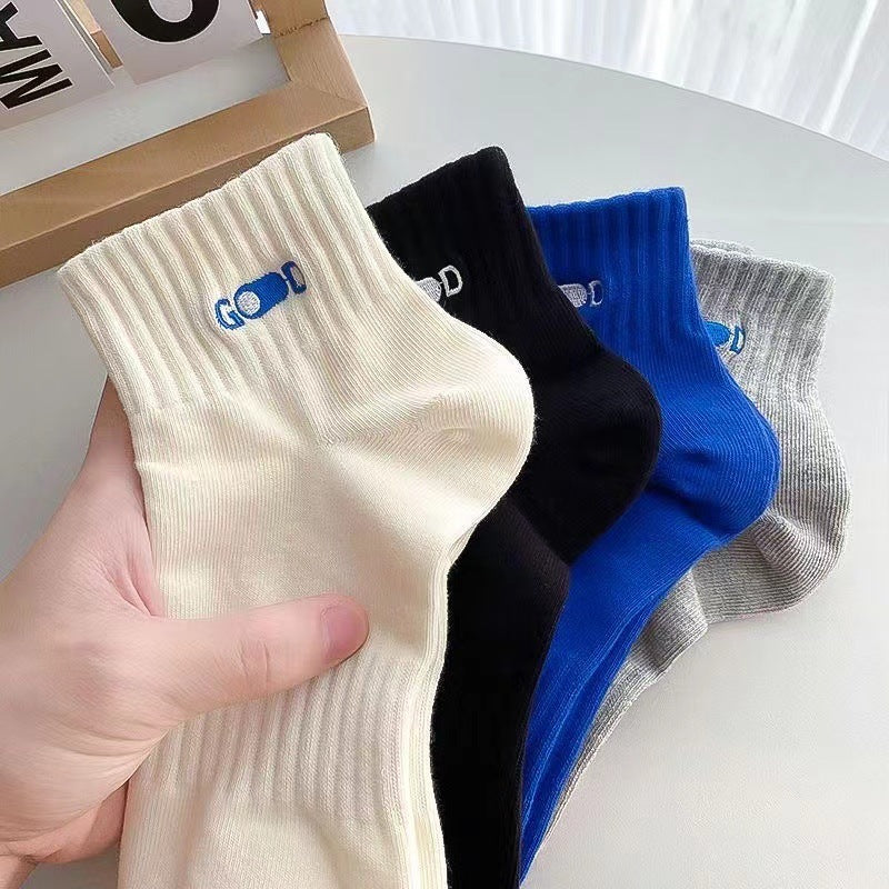 Herren-Sportsocken aus reiner Baumwolle