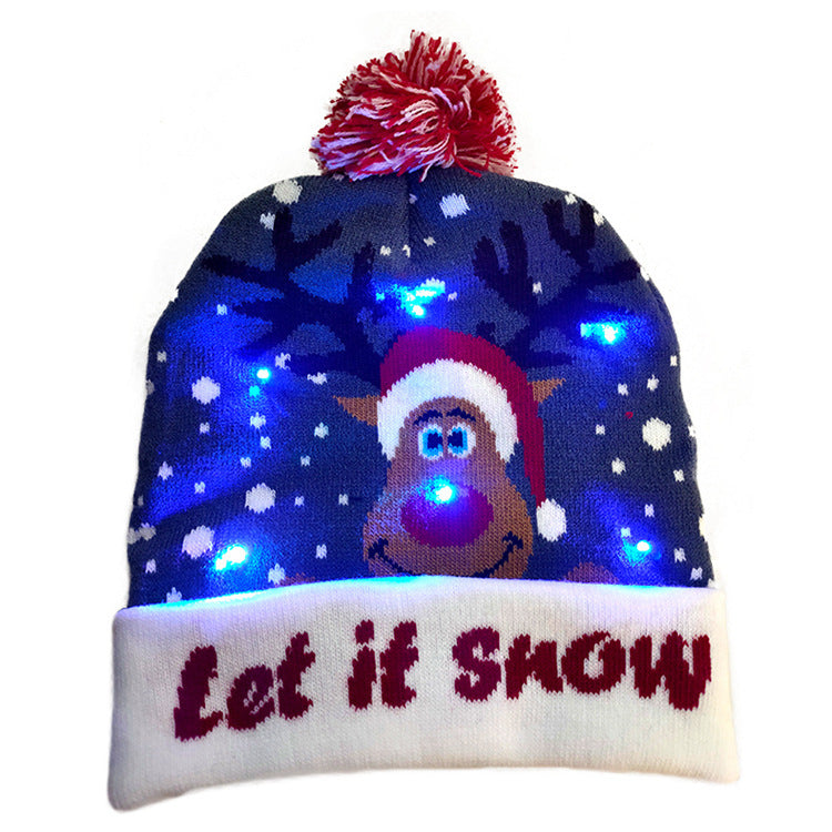 LED Light-Up Christmas Beanie