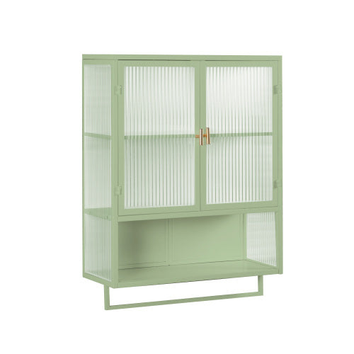 Modern Green Glass Door Wall Cabinet