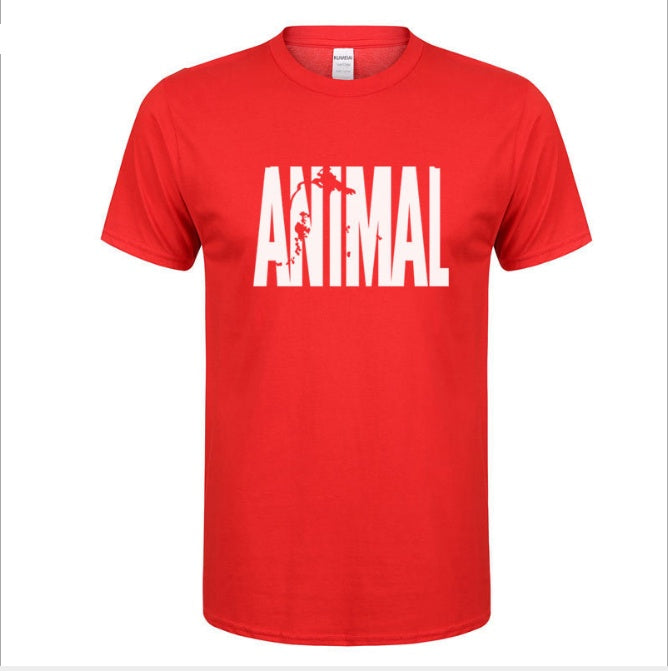 Men’s Summer Fitness Cotton Print Tee