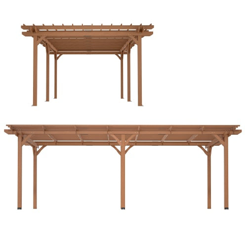 12x16 Outdoor Wooden Grape Pergola