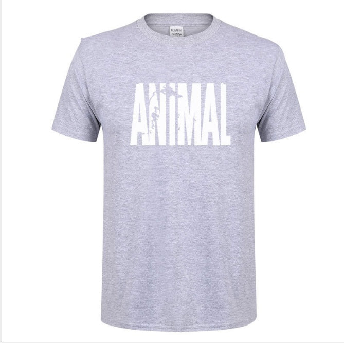 Men’s Summer Fitness Cotton Print Tee