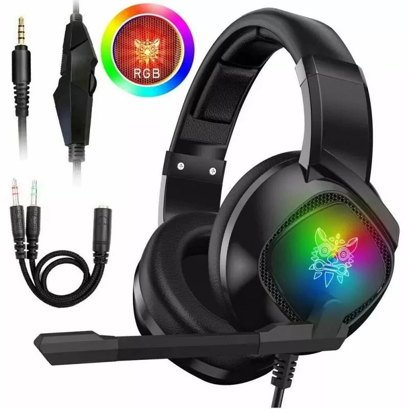 Gaming-Headset RGB Over-Ear mit Geräuschunterdrückung