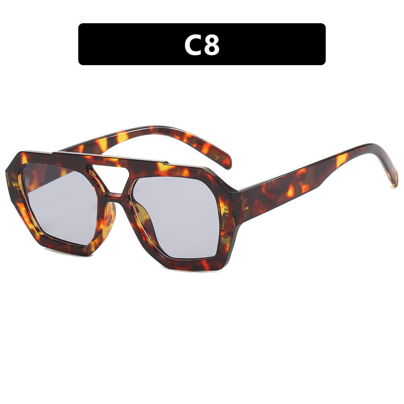 Leopard Big Frame Beach Sunglasses