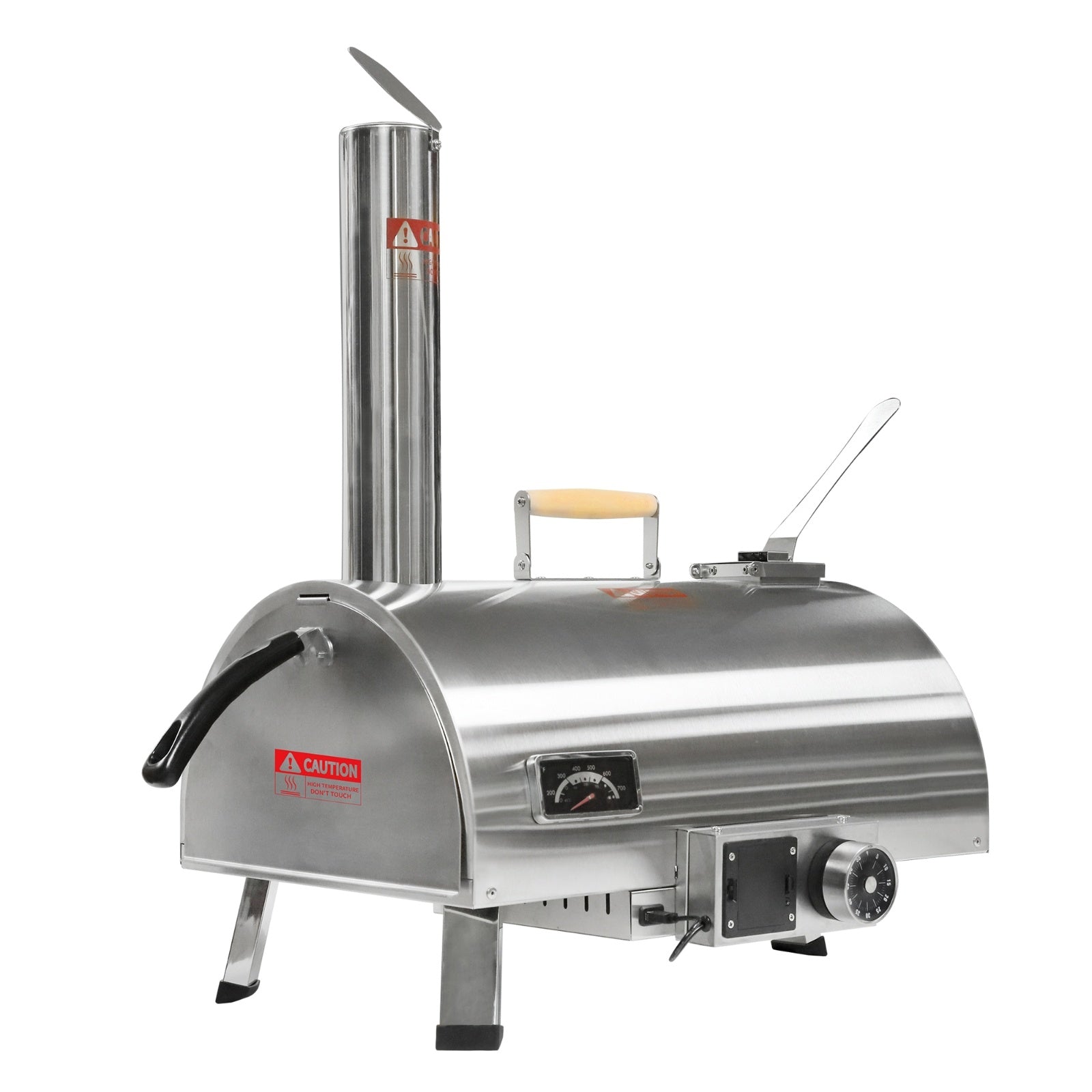 Drehbarer 12-Zoll-Pizzaofen aus Holz für den Außenbereich