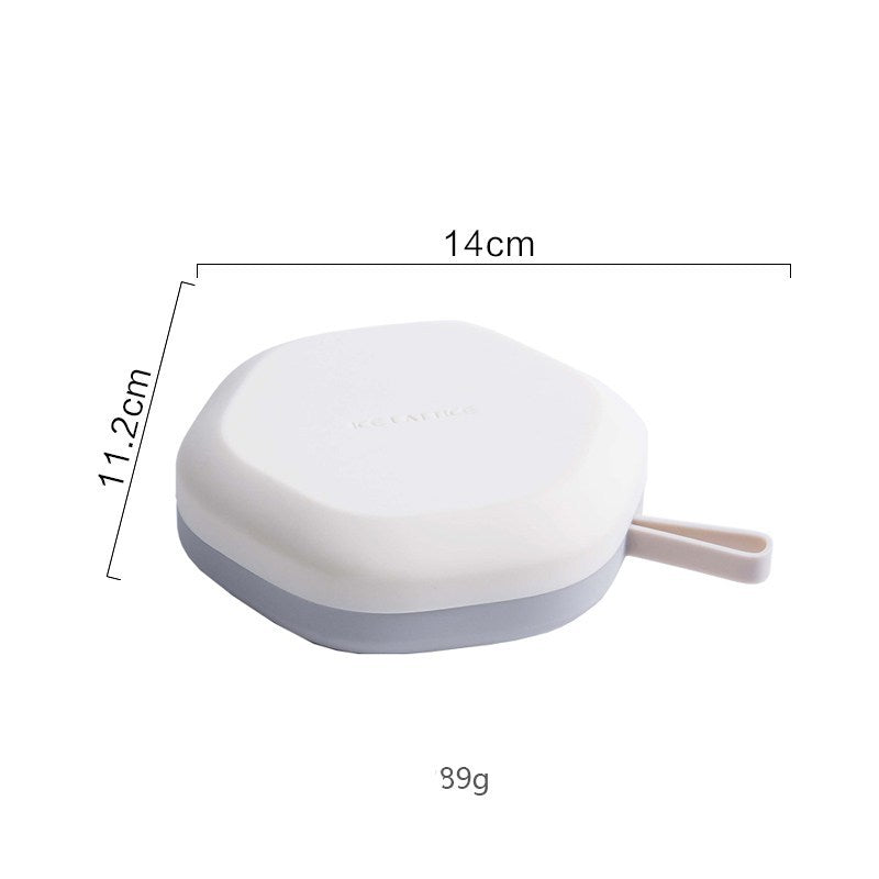 Sechseckige Eisform und Aufbewahrungsbox aus Silikon