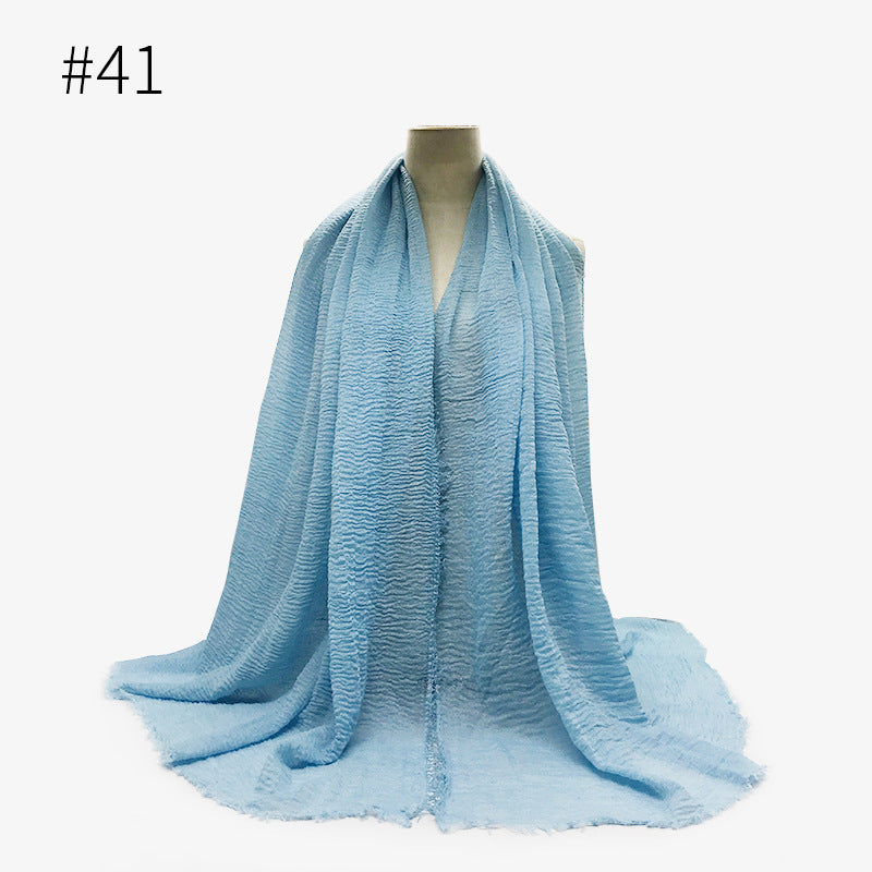 Bubble Cotton Scarf Hijab Wrap Shawl