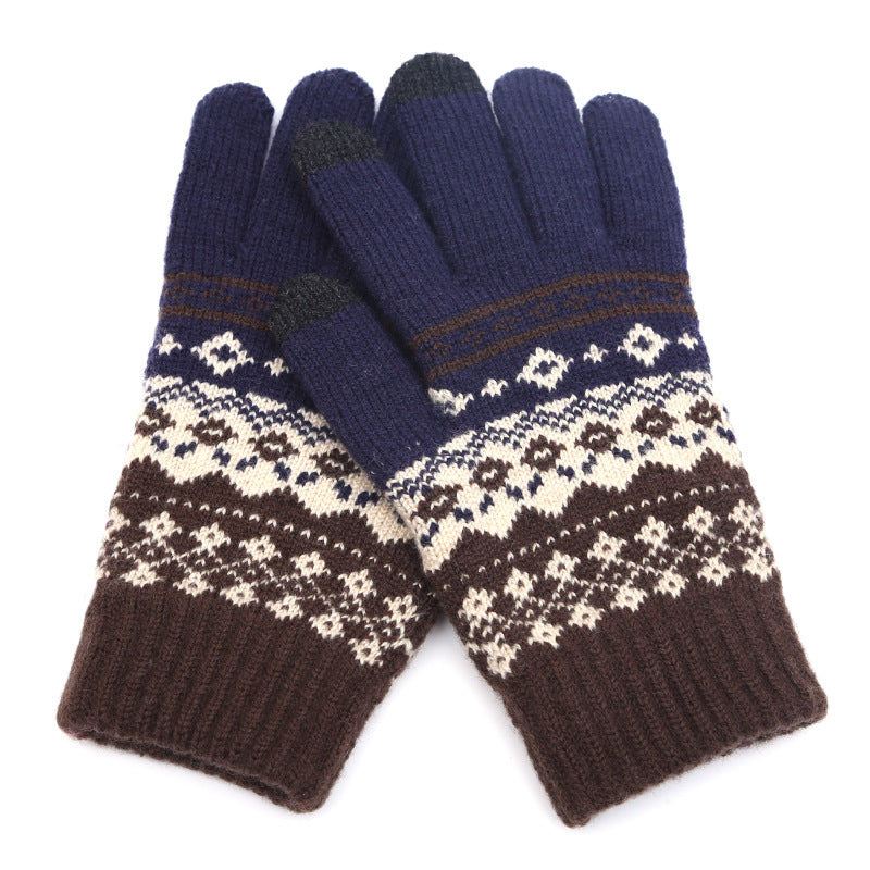 Couple de gants tricotés pour écran tactile