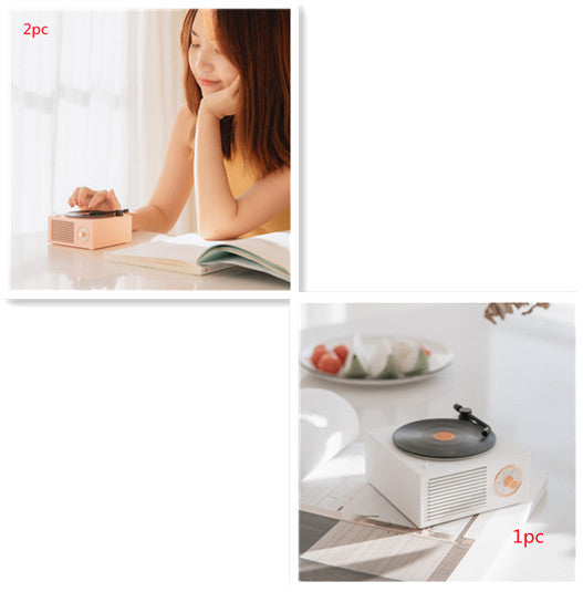 Mini haut-parleur phonographe Bluetooth rétro