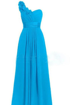 Multicolor Slanted Neck Maxi Dress