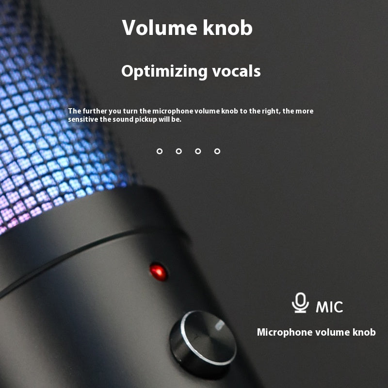 RGB-Kondensatormikrofon für PC und Streaming