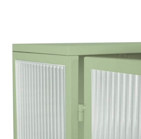 Modern Green Glass Door Wall Cabinet