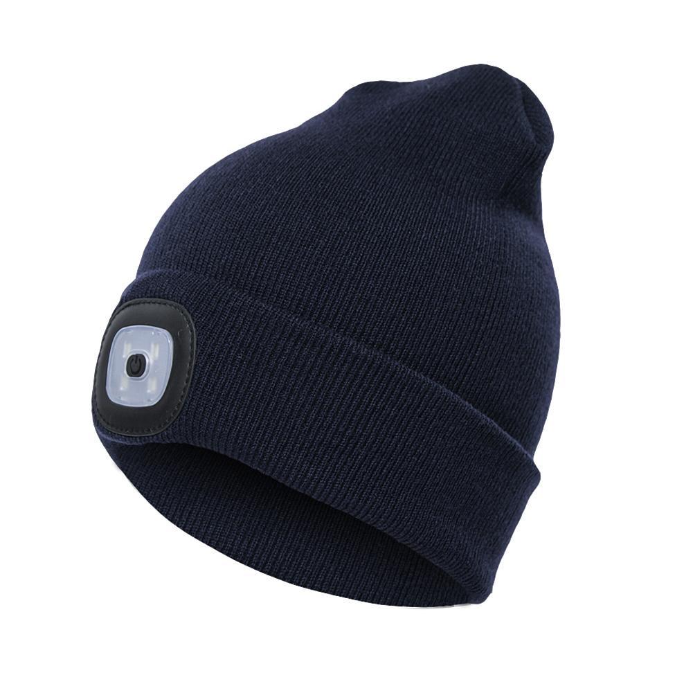 Strickmütze mit LED-Leuchtfunktion