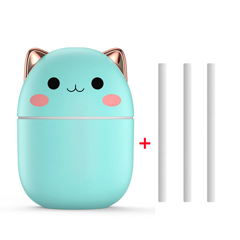 Cute Cat USB Air Humidifier with LED Mist