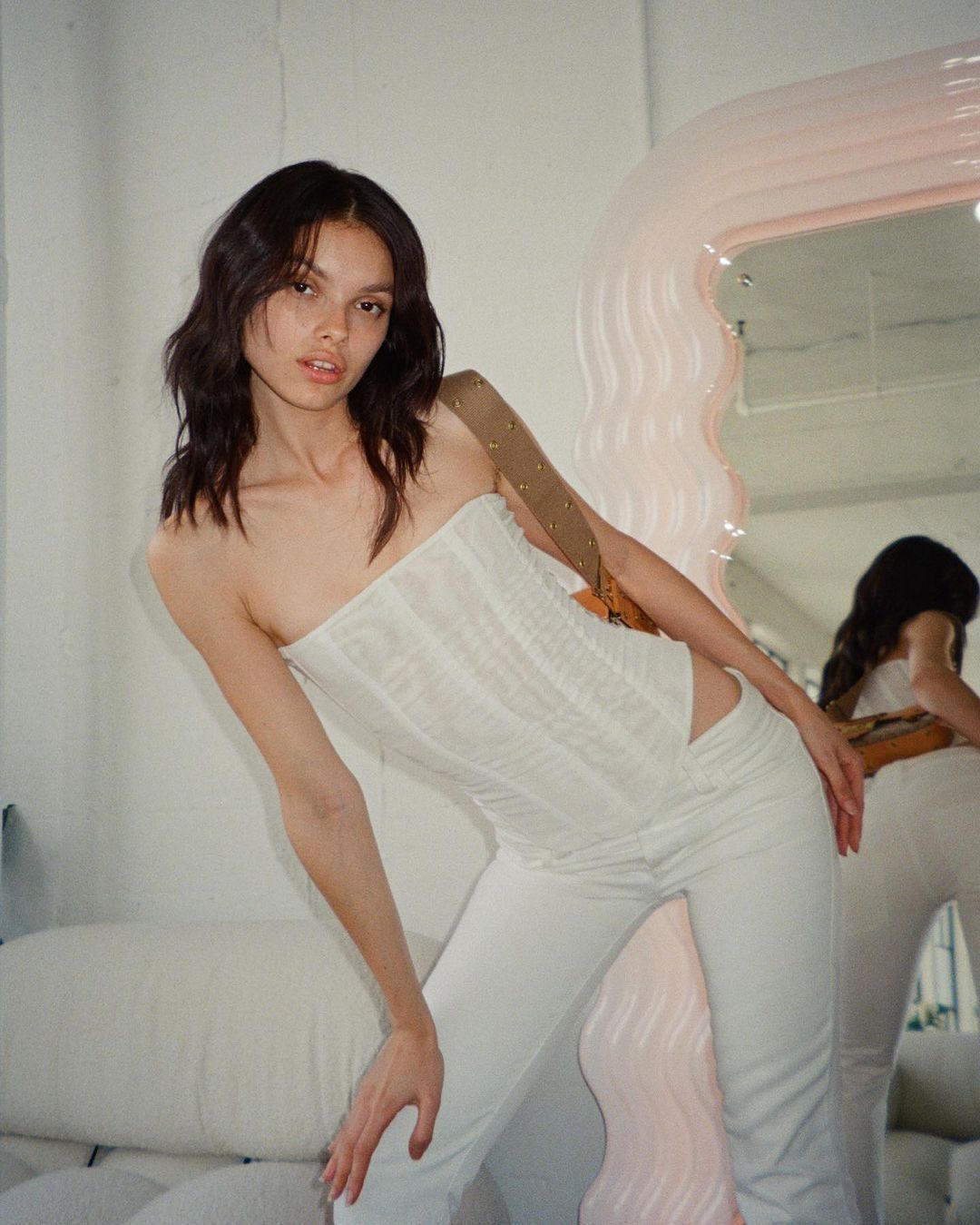 Mesh-Korsett-Tube-Crop-Top – Damen