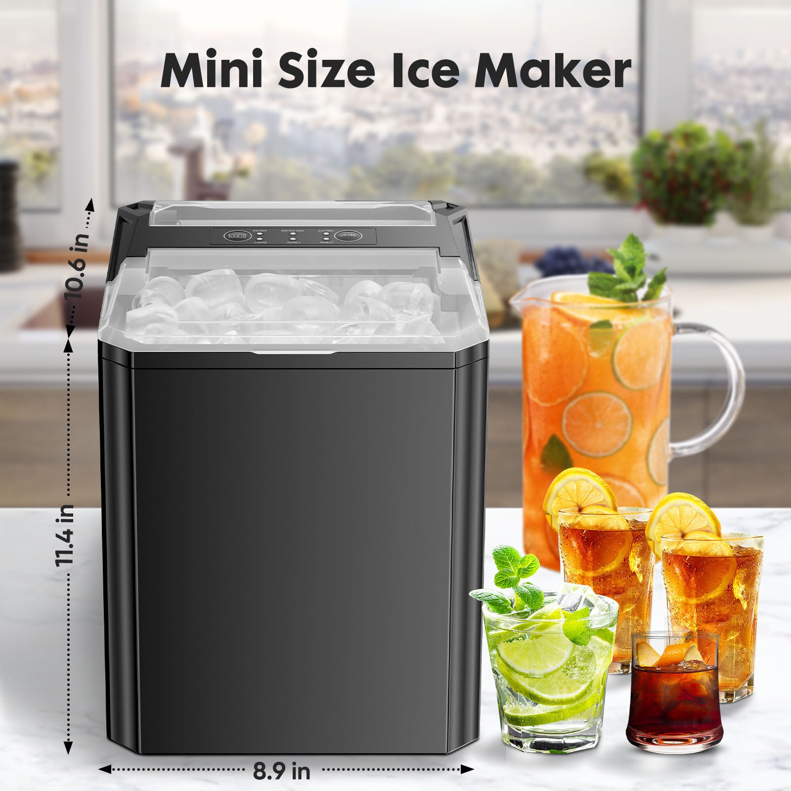Ice Maker Self-Cleaning Portable