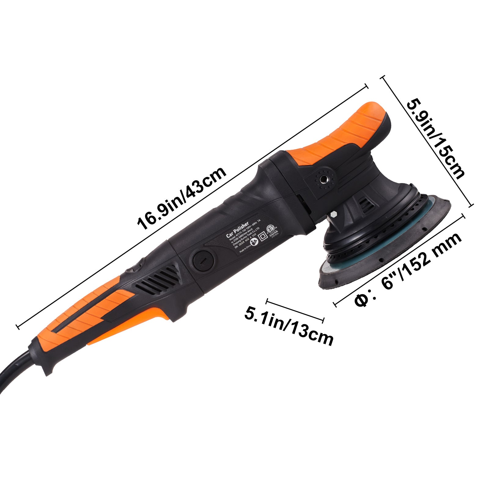 VEVOR 6-Inch Dual Action Car Polisher