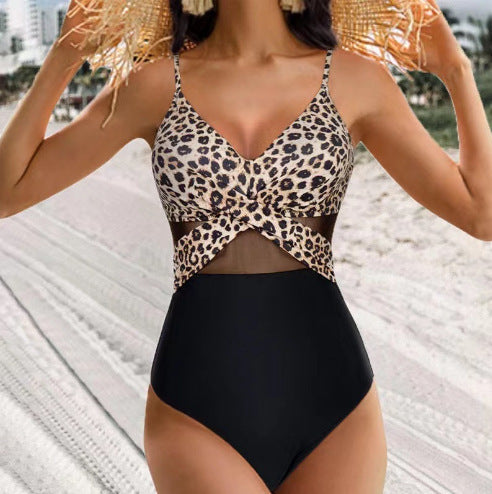 Halter-Neck One-Piece Swimsuit