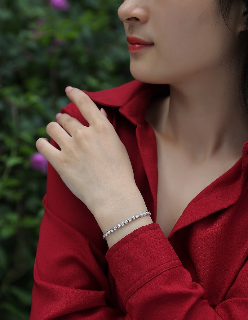 Galaxy Dream Moissanite Silver Bracelet