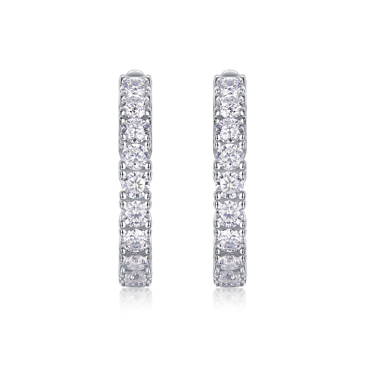 Modern Guide Diamond Stud Earrings