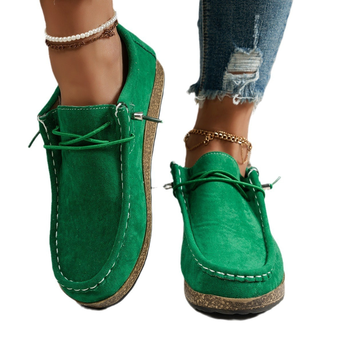 Elastische Slip-On-Freizeitschuhe für Damen