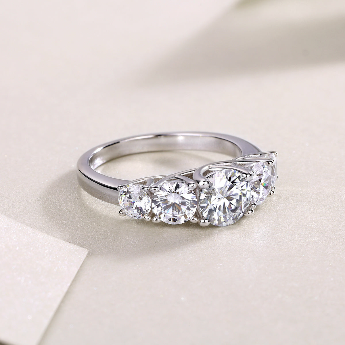 Luxury Moissanite Silver Diamond Rings