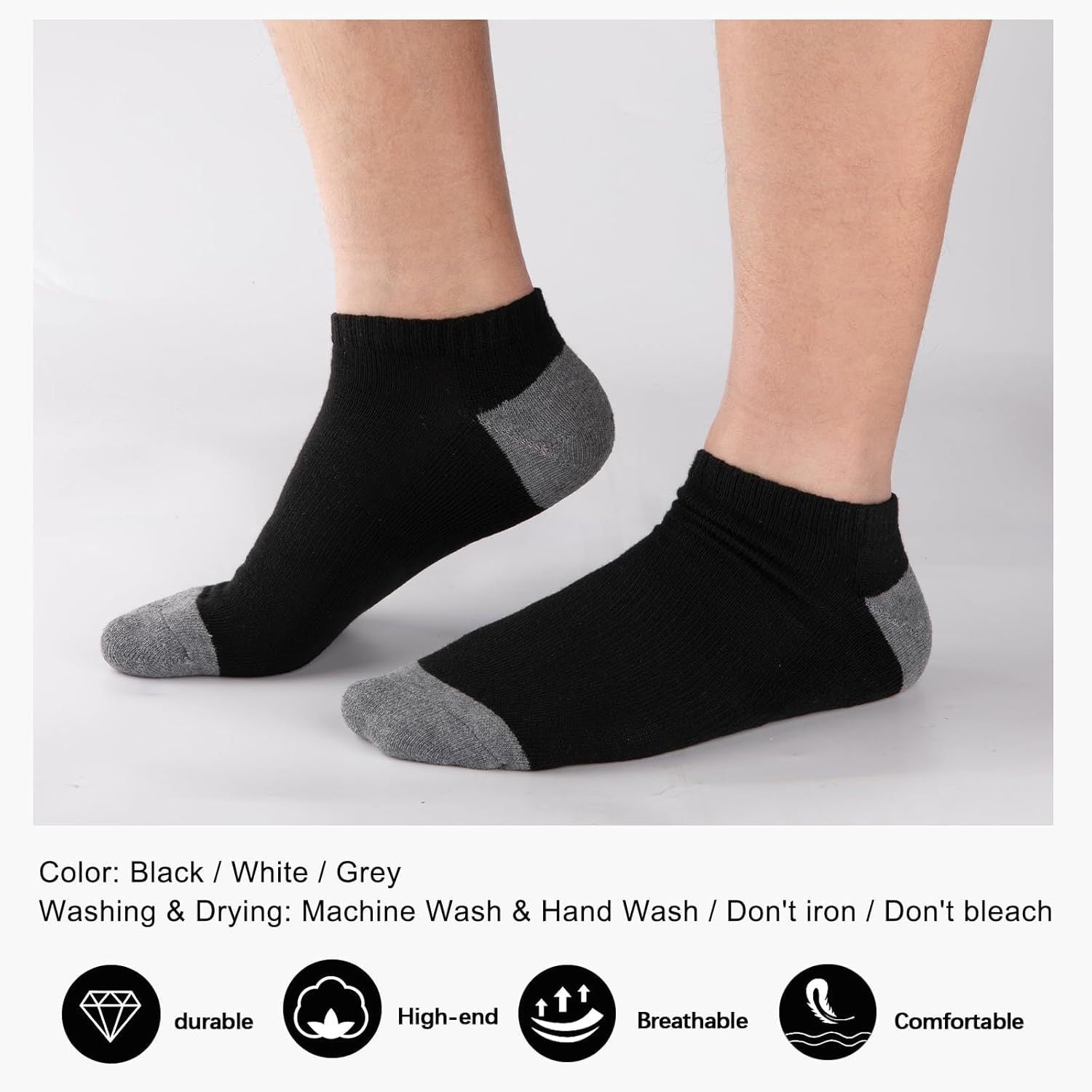 Chaussettes basses en coton pour hommes