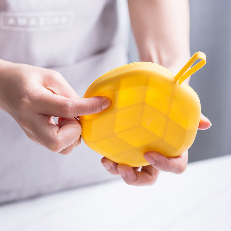 Sechseckige Eisform und Aufbewahrungsbox aus Silikon