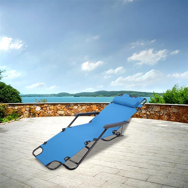 Portable Folding Dual-use Lounge Chair Blue