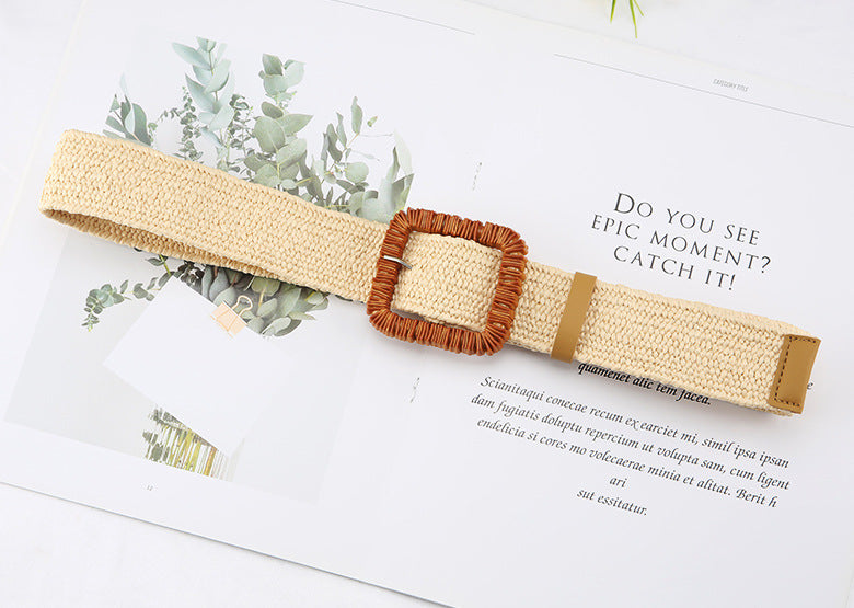 Cotton Linen Wide Girdle Waist Belt