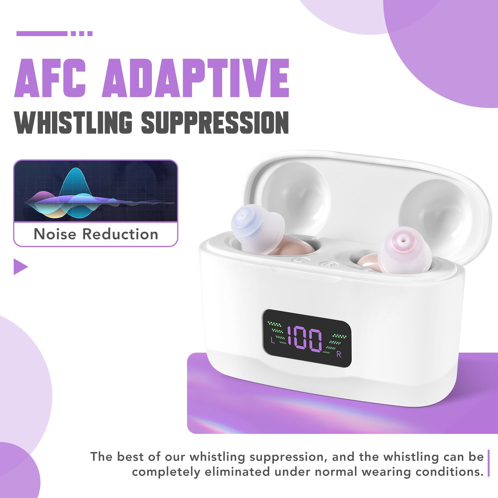 Portable Hearing Aids with Charging Case