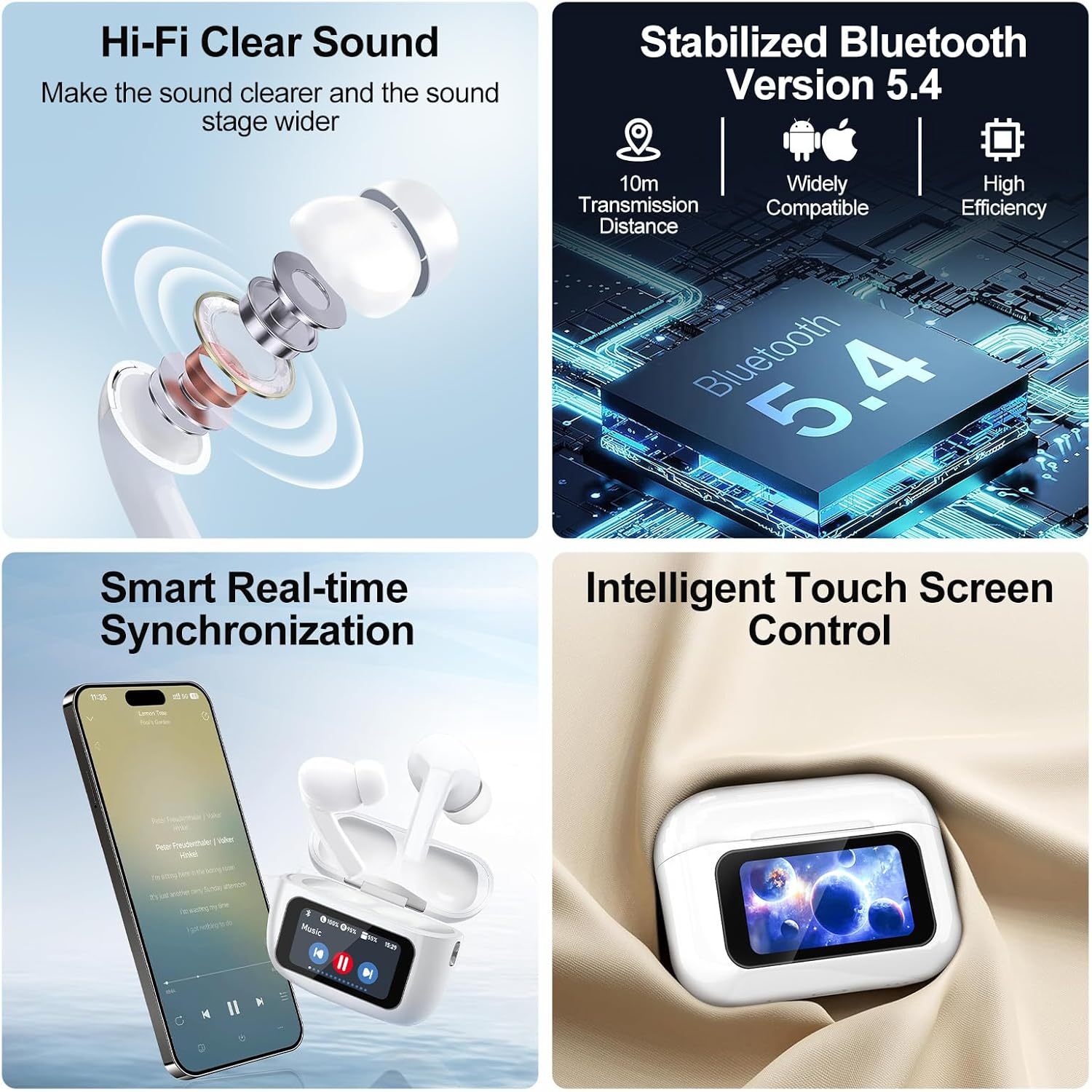 Wireless Bluetooth 5.4 Earbuds