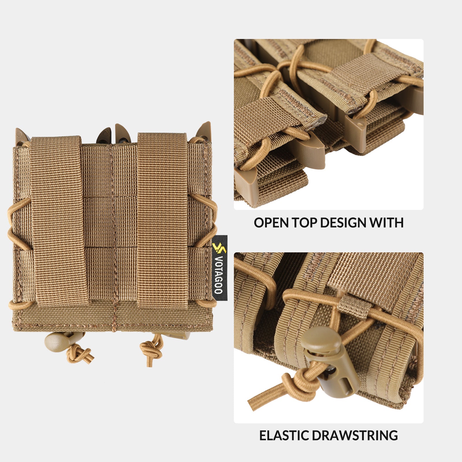 Verstellbare 9-mm-MOLLE-Magazintasche